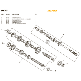 Daytona Växellåds delar DT150, T-Rex